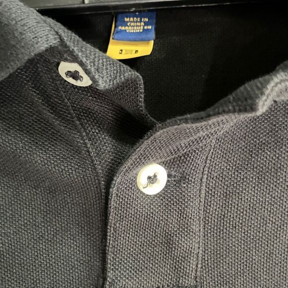 Ralph Lauren Kids Polo Shirt in Black with Red Logo size 7 #744 - Picture 3 of 6